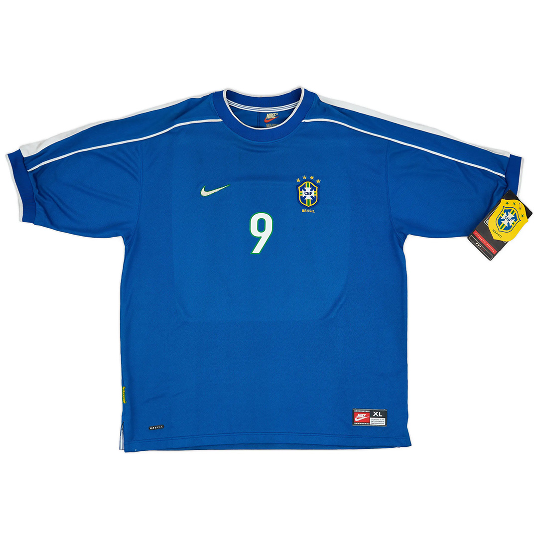 RONALDO #9 Retro Brazil Away Jersey World Cup 1998 - Reps Jerseys