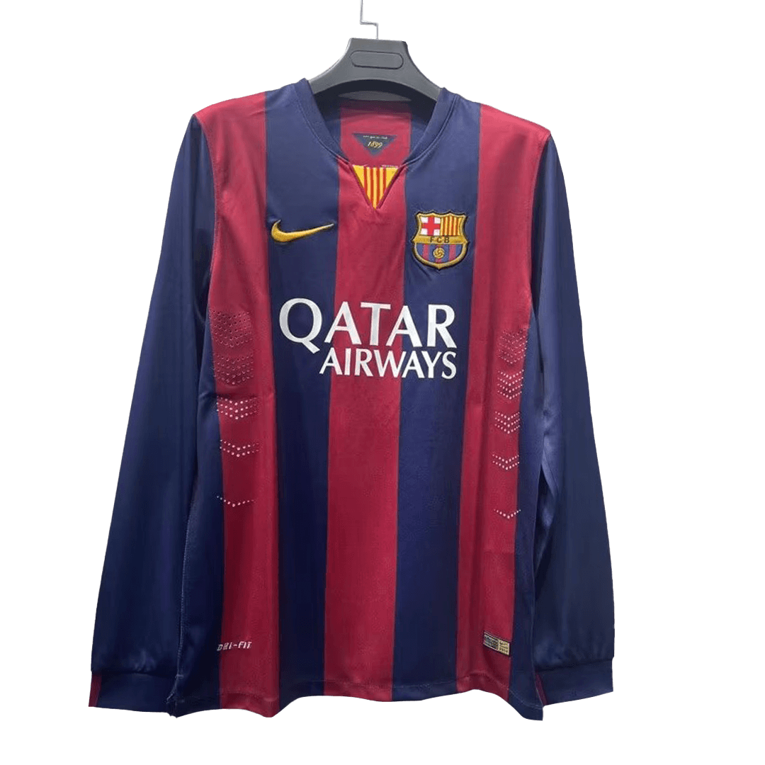 Retro Barcelona Home Long Sleeve Jersey 2014/15 - Reps Jerseys