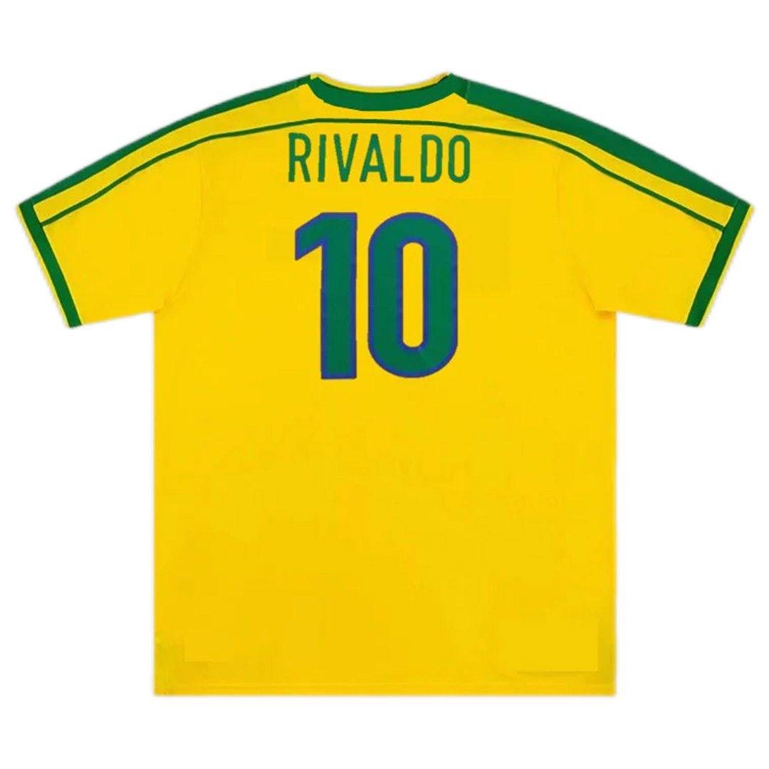 Brazil RIVALDO #10 Retro Jersey Home World Cup 1998 - Reps Jerseys