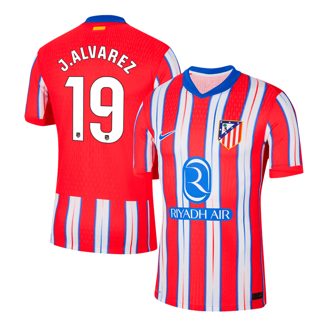 J.ALVAREZ #19 Atletico Madrid Home Jersey Player Version 2024/25 - Reps Jerseys