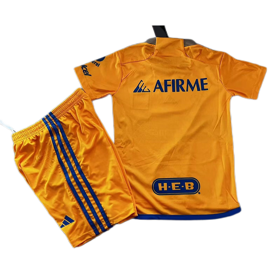 Kids Tigres UANL Home Kit Jersey+Short 2023/24 - Reps Jerseys