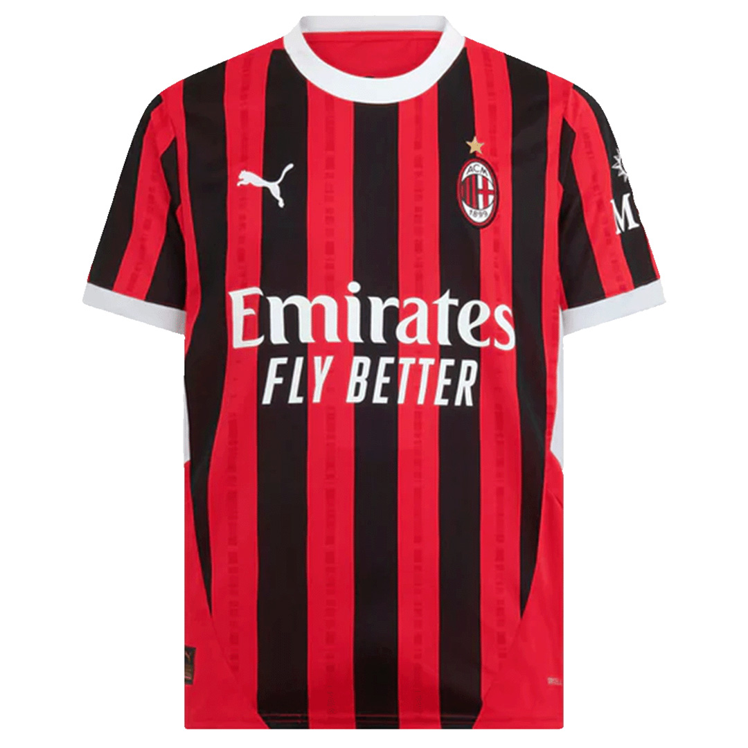 PULISIC #11 AC Milan Home Jersey 2024/25 - UCL Font - Reps Jerseys