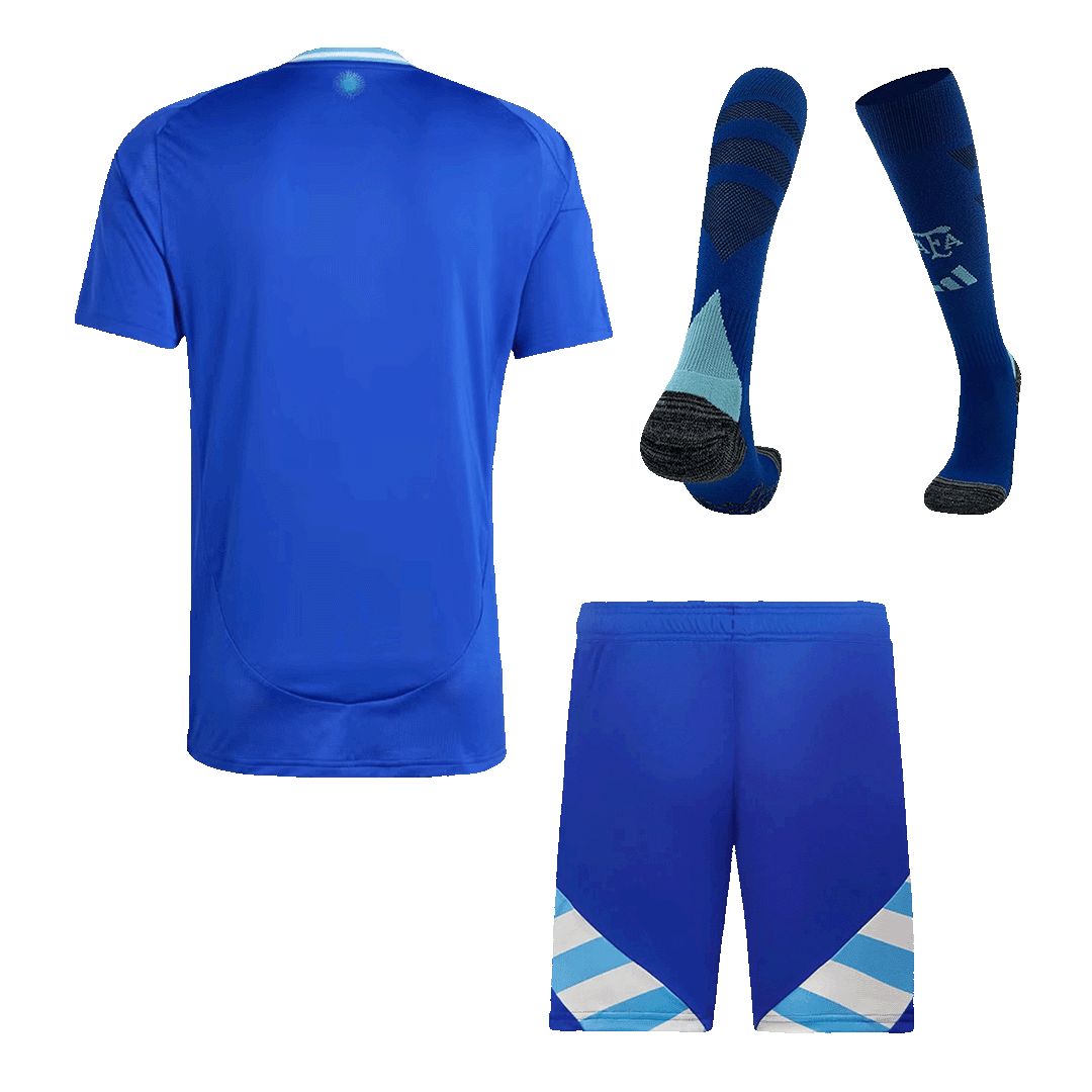 [Super Replica] Argentina Away Full Kit(Jersey+Shorts+Socks) Copa America 2024 - Reps Jerseys