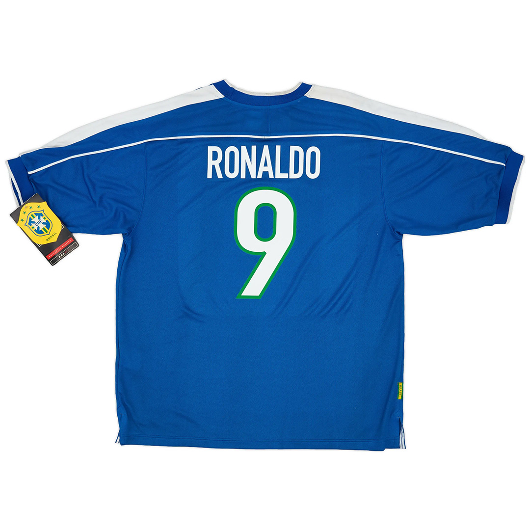 RONALDO #9 Retro Brazil Away Jersey World Cup 1998 - Reps Jerseys