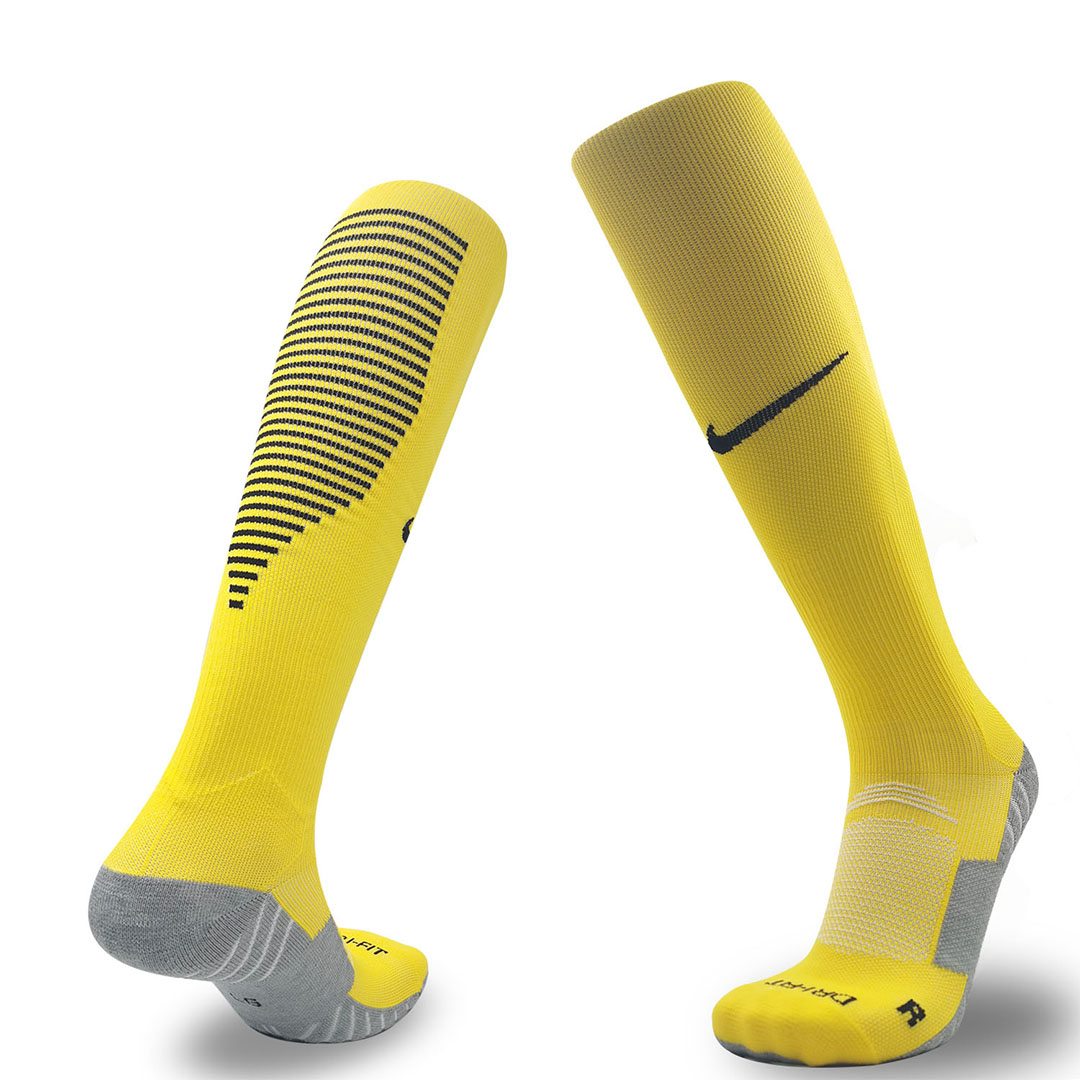 Men Pro Cotton Non-Skid Team Soccer Socks Yellow - Reps Jerseys