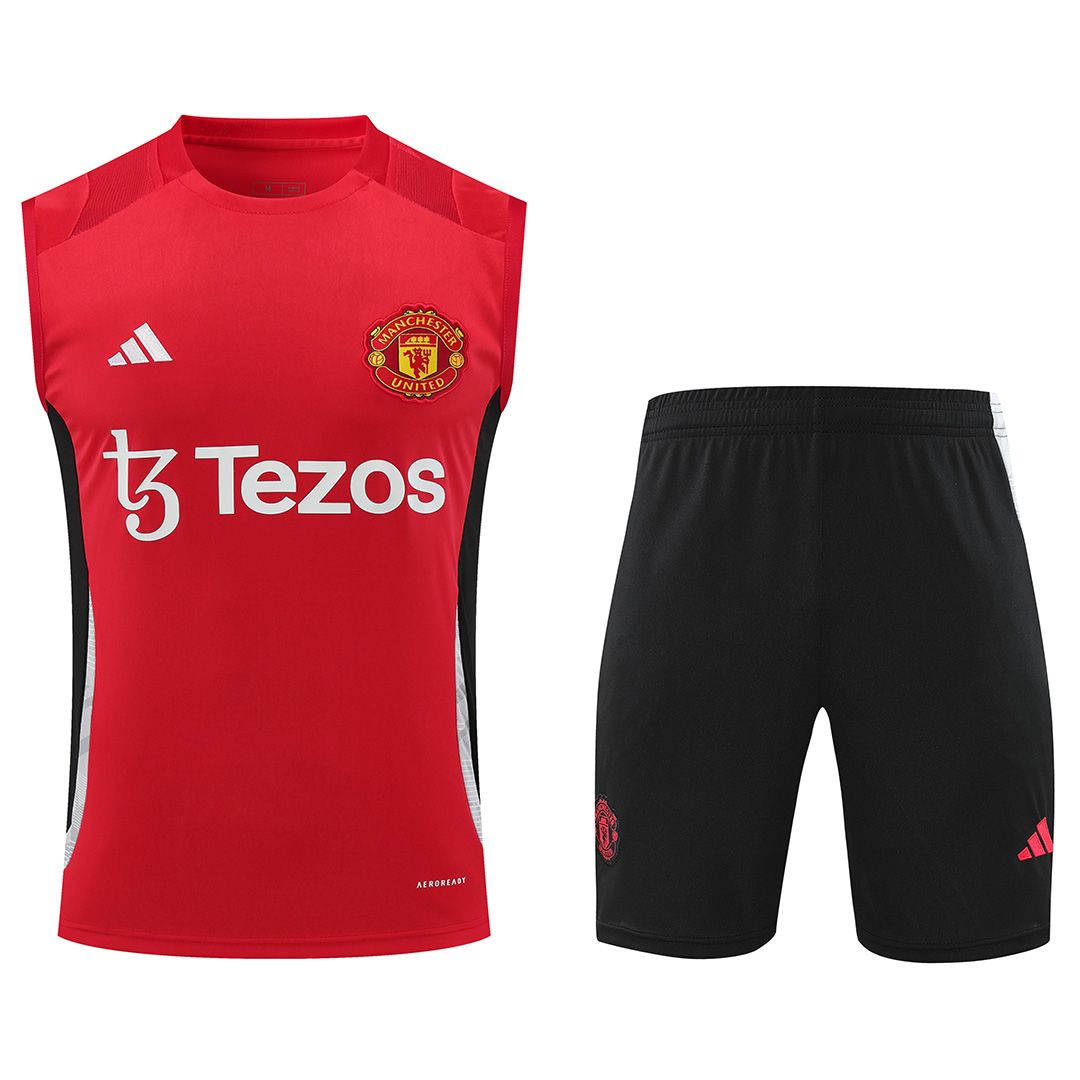 Manchester United Sleeveless Training Kit Red 2024/25 - Reps Jerseys