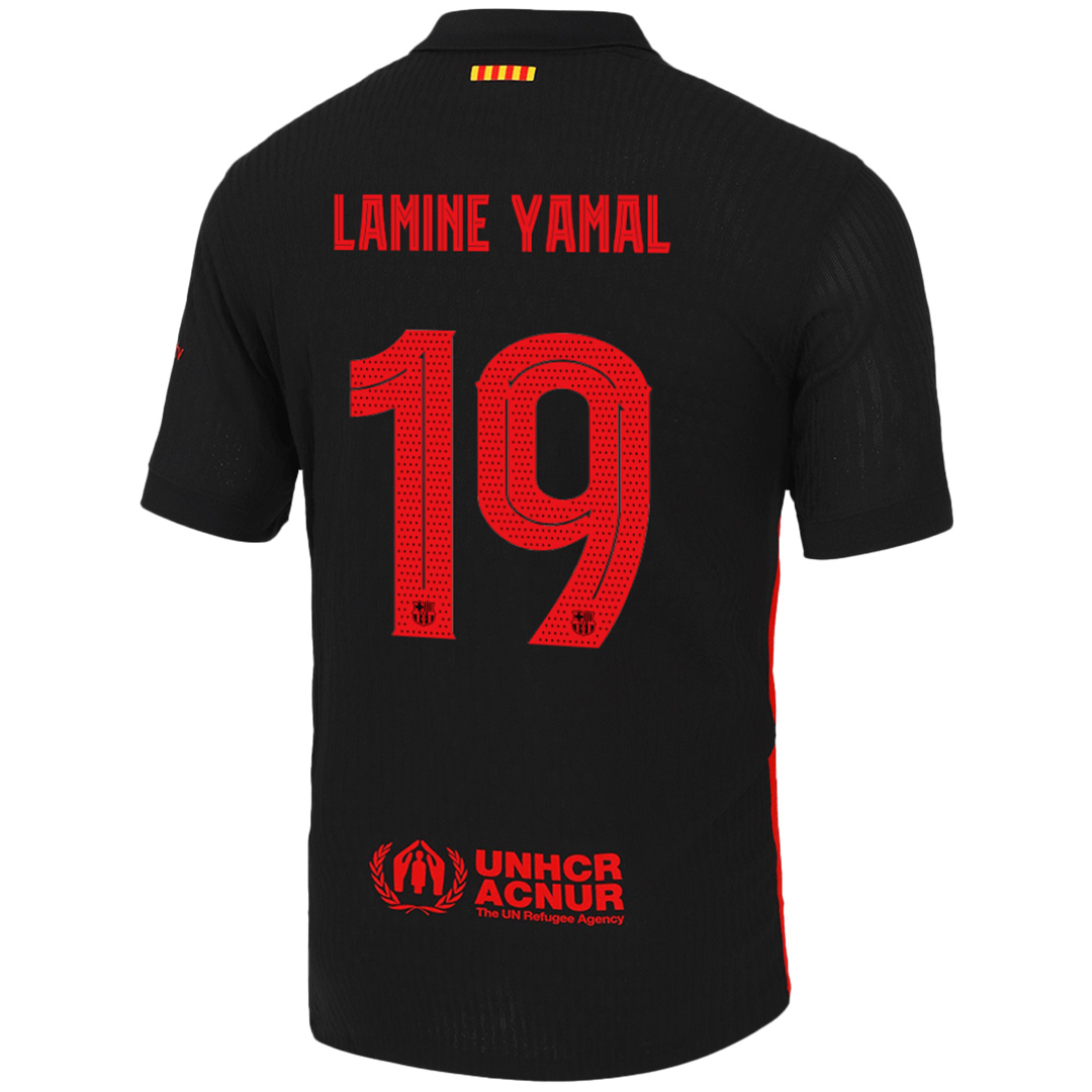 LAMINE YAMAL #19 Barcelona Away Jersey 2024/25 - UCL Font - Reps Jerseys