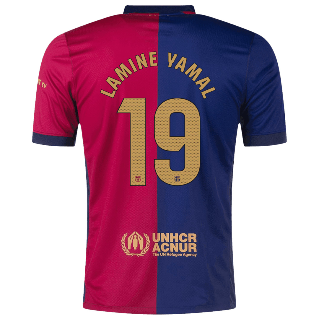LAMINE YAMAL #19 Barcelona Home Jersey Player Version 2024/25 - Reps Jerseys