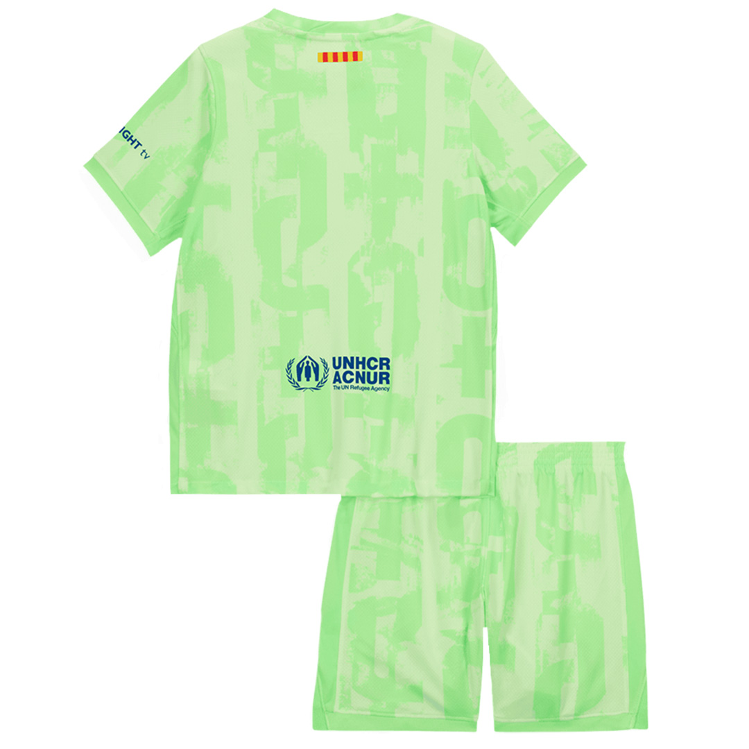Kids Barcelona Third Spotify Logo Without Text Kit(Jersey+Shorts) 2024/25 - Reps Jerseys