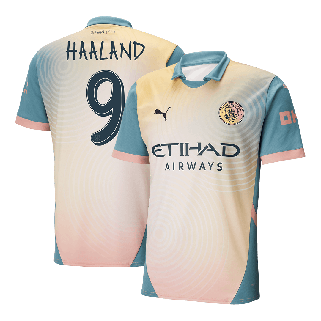 HAALAND #9 Manchester City 'Definitely City' Fourth Jersey 2024/25 - UCL Font - Reps Jerseys