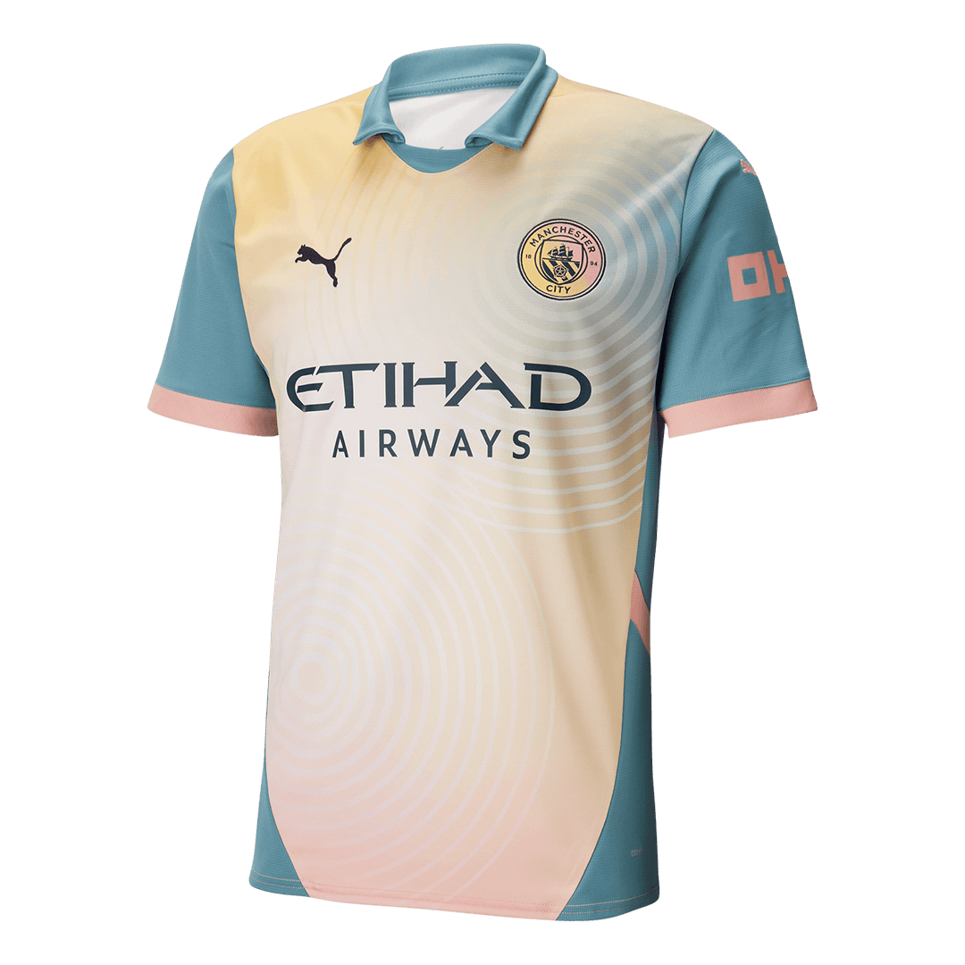 DE BRUYNE #17 Manchester City 'Definitely City' Fourth Jersey 2024/25 - UCL Font - Reps Jerseys
